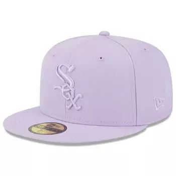 Мужская облегающая шляпа New Era Lavender Chicago White Sox 2023 весеннего цвета Basic 59FIFTY