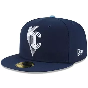 Мужская облегающая шляпа New Era Navy Kansas City Royals 2022 City Connect 59FIFTY