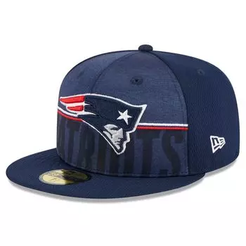 Мужская облегающая шляпа New Era Navy New England Patriots 2023, тренировочный лагерь НФЛ 59FIFTY