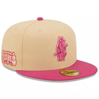 Мужская облегающая шляпа New Era оранжевого/розового Chicago Cubs West Side Grounds Mango Passion 59FIFTY