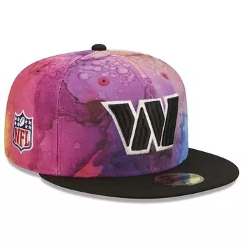 Мужская облегающая шляпа New Era Pink/Black Washington Commanders 2022 NFL Crucial Catch 59FIFTY