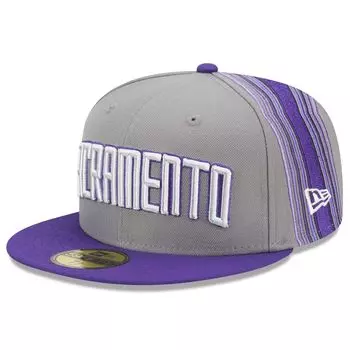 Мужская облегающая шляпа New Era Purple Sacramento Kings 2022/23 City Edition Official 59FIFTY