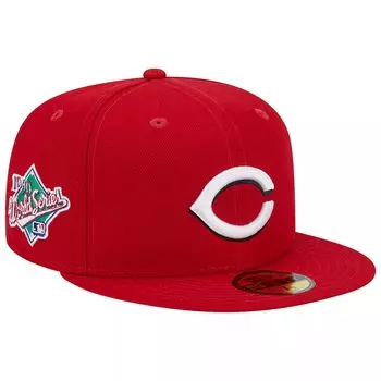 Мужская облегающая шляпа New Era Red Cincinnati Reds 1990 World Series Team цвета 59FIFTY
