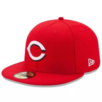 Мужская облегающая шляпа New Era Red Cincinnati Reds Home Authentic Collection On-Field 59FIFTY