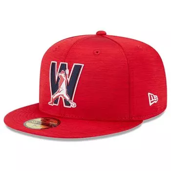 Мужская облегающая шляпа New Era Red Washington Nationals 2023 Clubhouse 59FIFTY