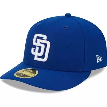 Мужская облегающая шляпа New Era Royal San Diego Padres белого цвета с низким профилем 59FIFTY