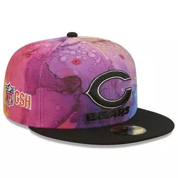 Мужская облегающая шляпа New Era розового/черного цвета Chicago Bears 2022 NFL Crucial Catch 59FIFTY