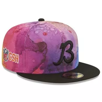 Мужская облегающая шляпа New Era розового/черного цвета Chicago Bears 2022 NFL Crucial Catch 59FIFTY