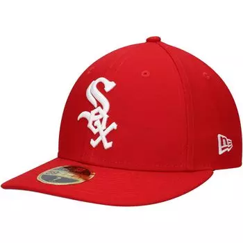 Мужская облегающая шляпа New Era Scarlet Chicago White Sox Low Profile 59FIFTY