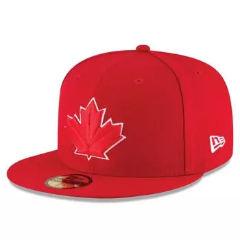 Мужская облегающая шляпа New Era Scarlet Toronto Blue Jays 2017 Authentic Collection On-Field 59FIFTY