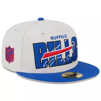 Мужская облегающая шляпа New Era Stone/Royal Buffalo Bills 2023 NFL Draft On Stage 59FIFTY