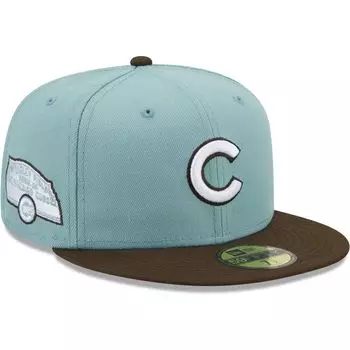 Мужская облегающая шляпа New Era светло-синяя/коричневая Chicago Cubs Beach Kiss 59FIFTY