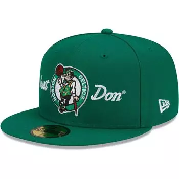 Мужская облегающая шляпа New Era x Just Don Kelly Green Boston Celtics 59FIFTY
