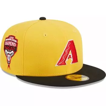 Мужская облегающая шляпа New Era желто-черная Arizona Diamondbacks Grilled 59FIFTY