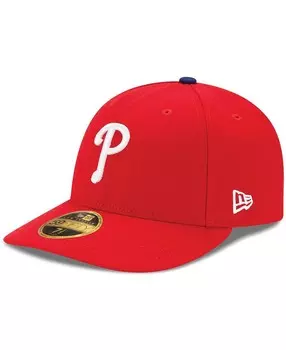 Мужская облегающая шляпа Philadelphia Phillies Authentic Collection для игры в низкопрофильном поле 59FIFTY New Era