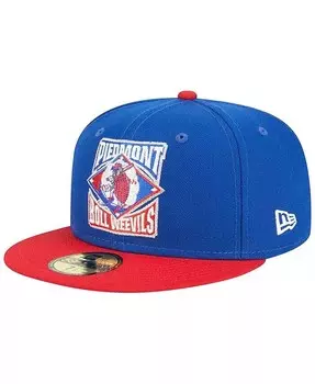 Мужская облегающая шляпа Royal Kannapolis Cannon Ballers Theme Nights Piedmont Boll Weevils 59FIFTY New Era, синий