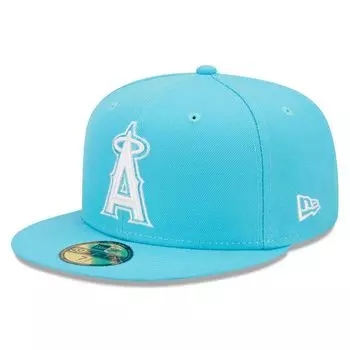 Мужская облегающая шляпа с логотипом New Era Blue Los Angeles Angels Vice 59FIFTY