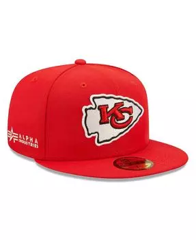 Мужская облегающая шляпа X Alpha Industries Red Kansas City Chiefs Alpha 59Fifty New Era
