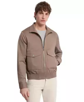 Мужская облегченная куртка Harrington на молнии с длинными рукавами Michael Kors, коричневый