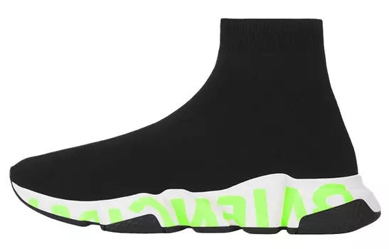 Кроссовки мужские Balenciaga Speed 1.0, черный / зеленый