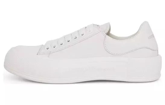 Кроссовки Alexander McQueen Deck Lace Up Plimsoll Sneakers 'Cream White'