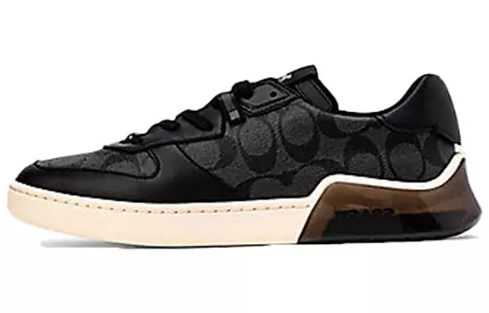 Кроссовки COACH CitySole Skateboard Shoes Men Low-Top Black Beige White