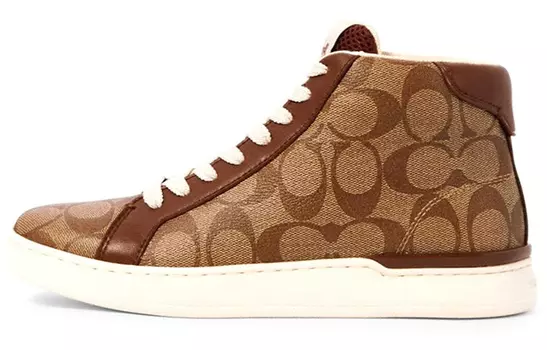 Кроссовки COACH Skateboard Shoes Men Mid-Top Brown