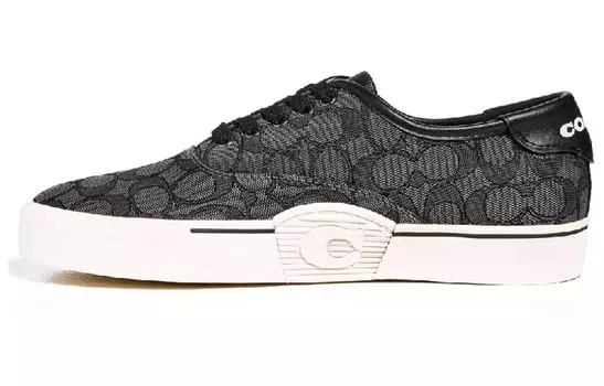 Кроссовки COACH Skateboard Shoes Men Low-Top Black White