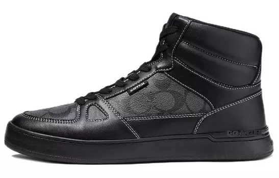 Кроссовки COACH Skateboard Shoes Men High-Top Black