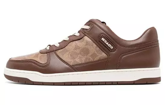 Кроссовки COACH Logo-debossed Panelled Leather Sneakers