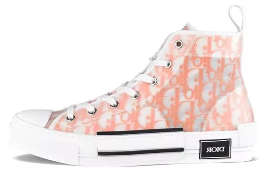 Кроссовки DIOR B23 High Orange Oblique Canvas