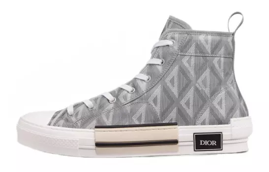 Кроссовки DIOR B23 High Top Gray Cd Diamond
