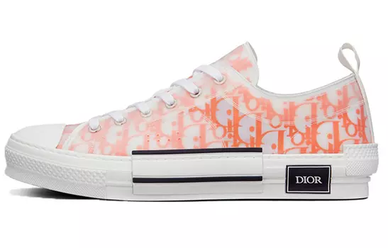 Кроссовки DIOR B23 Low Orange Oblique Canvas