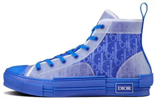 Кроссовки DIOR B23 High Top Blue DIOR Oblique Canvas