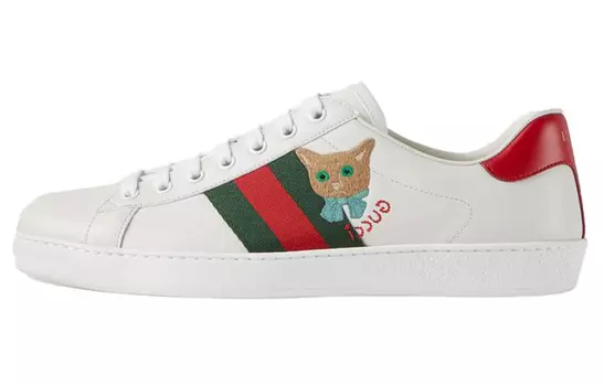 Кроссовки GUCCI Ace Cat Motif Low-top Sneakers