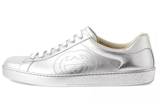 Кроссовки GUCCI Ace Metallic Silver