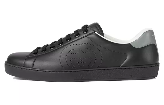 Кроссовки GUCCI Ace Perforated Interlocking G Black
