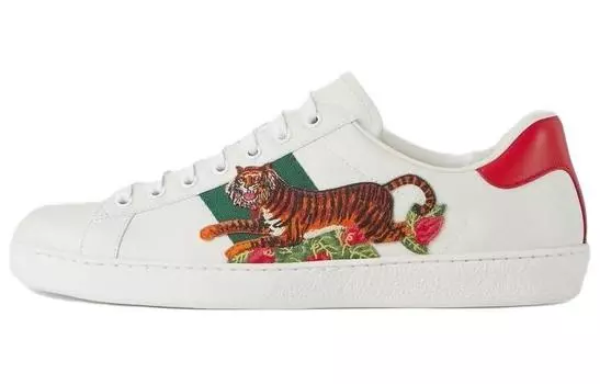 Кроссовки Gucci Ace Skateboarding, белый/красный