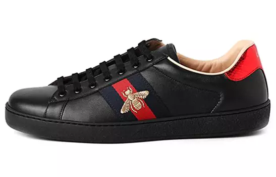 Кроссовки GUCCI Ace Black Bee Embroidered Sneakers