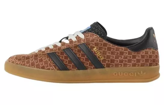 Кроссовки мужские Gucci x Adidas Originals, коричневый / черный