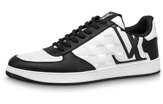 Кроссовки LOUIS VUITTON Rivoli Sneakers 'White Plaid With Black Side Logo'