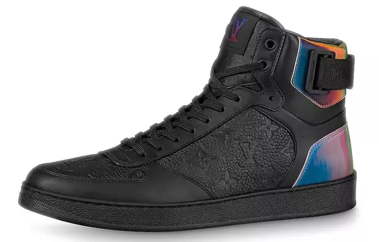 Кроссовки LOUIS VUITTON Rivoli Ankle Sneakers 'Black With Iridescent Back' Rivoli