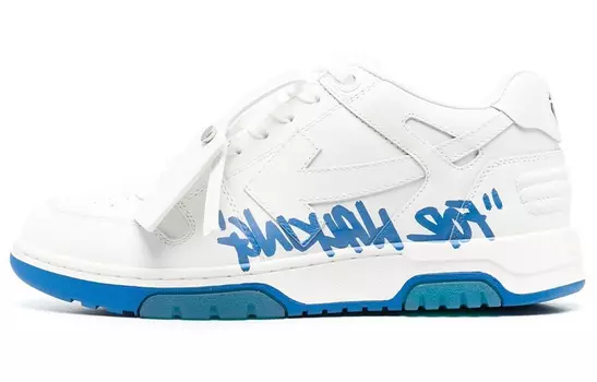 Кроссовки мужские Off-White Out Of Office с принтом, белый / синий