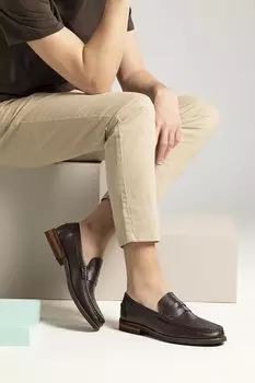 Мужская обувь из натуральной кожи 13192 16751 2 Коричневый Ziya Ayakkab