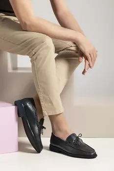 Мужская обувь из натуральной кожи 13192 16952 Темно-синий Ziya Ayakkab