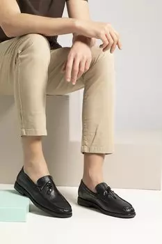 Мужская обувь из натуральной кожи 13192 16952 Черный Ziya Ayakkab