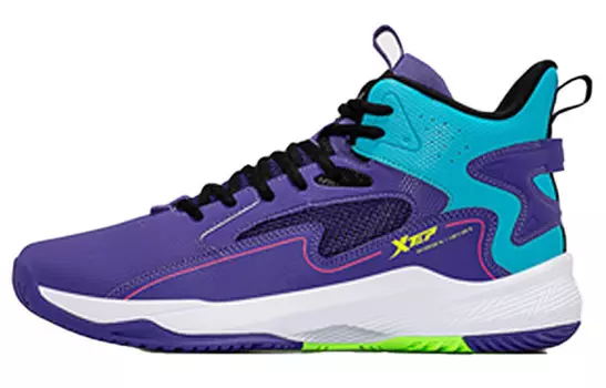 Мужская обувь Lifestyle High-top Фиолетовый/синий/белый Xtep