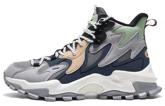 Мужская обувь Lifestyle High-top серого/синего/зеленого цвета Xtep