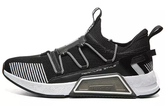 Мужская обувь Lifestyle с низким верхом, черного/белого цвета Peak