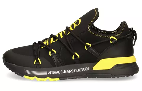 Мужская обувь Lifestyle с низким верхом, черного/желтого цвета Versace Jeans